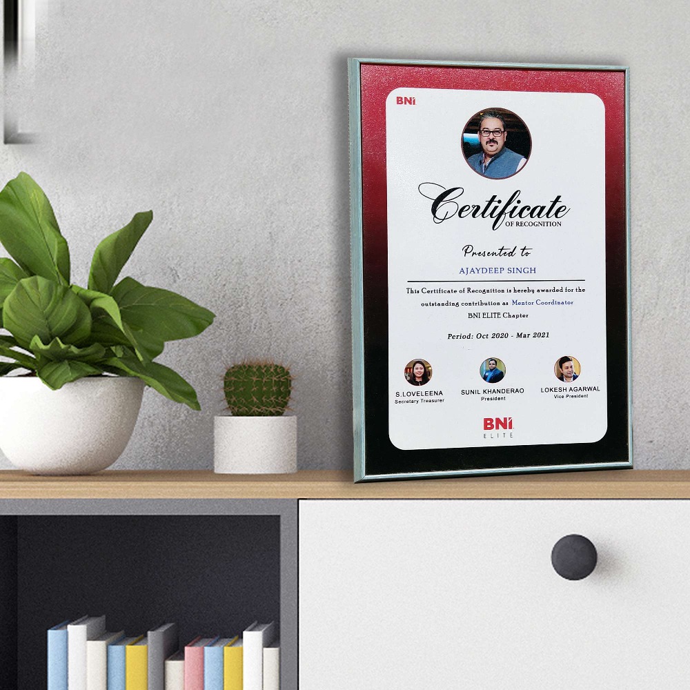 Personalized Certificate Frame
