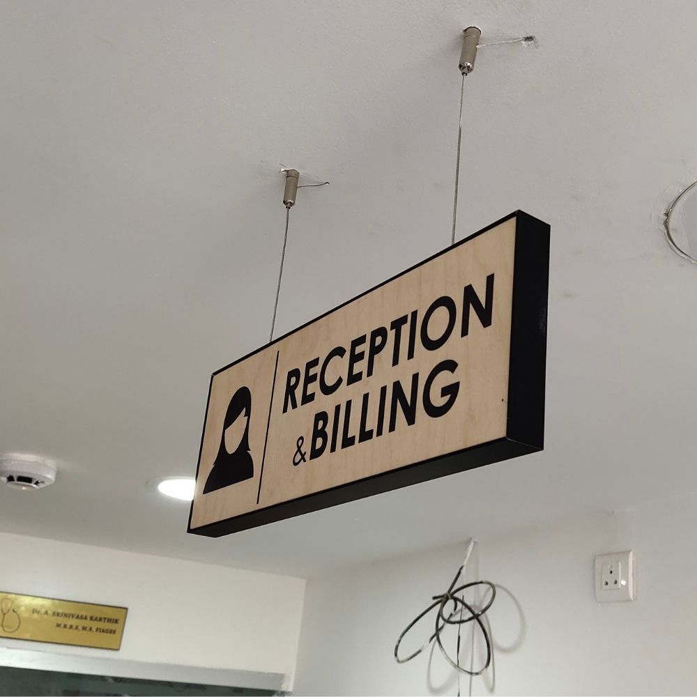 Suspended ceiling signage