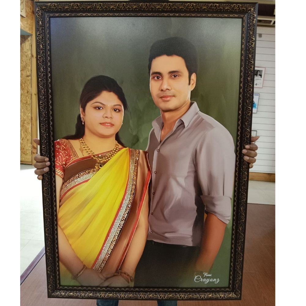 Oil painting wall portrait for anniversary gifts