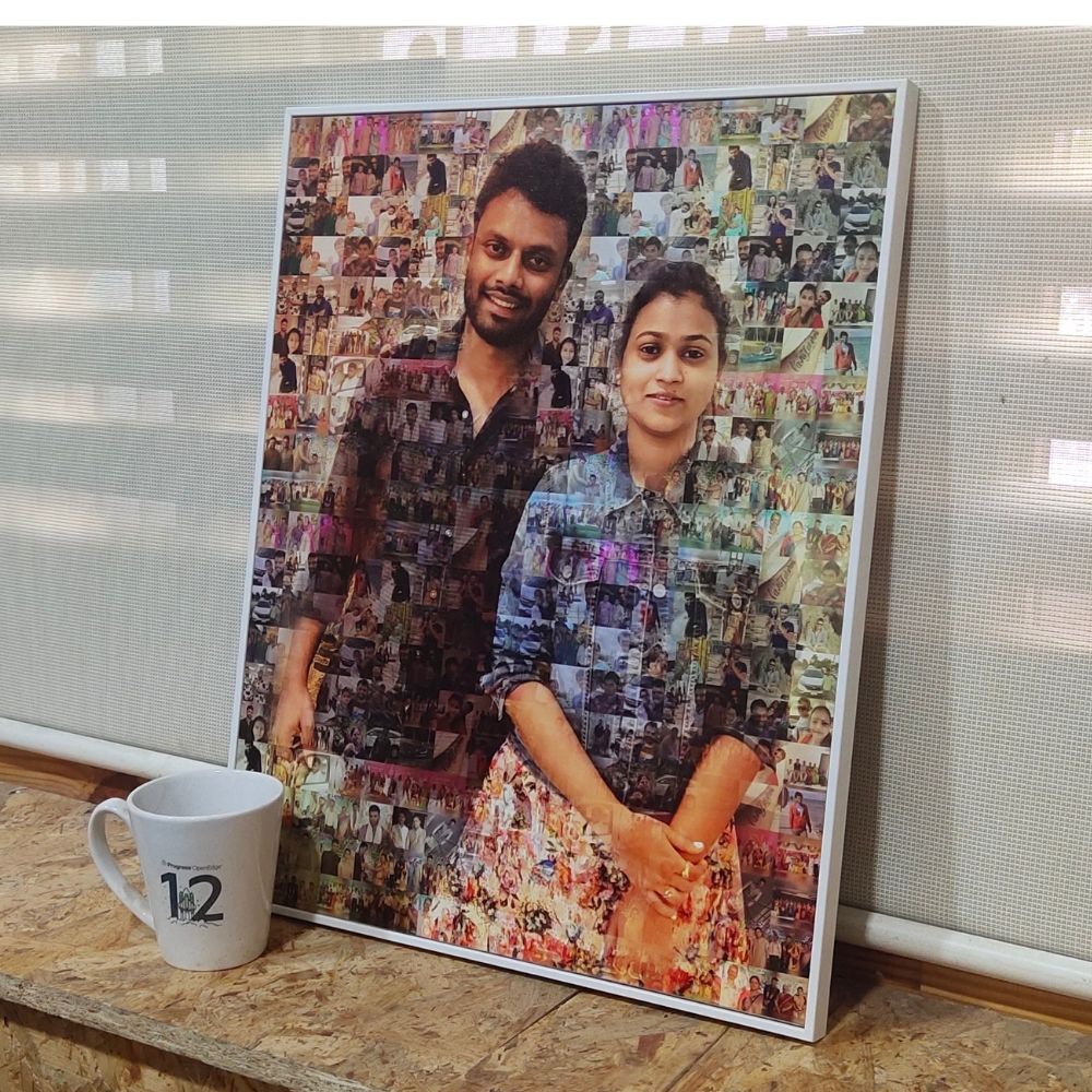 Couple mosaic photo frame