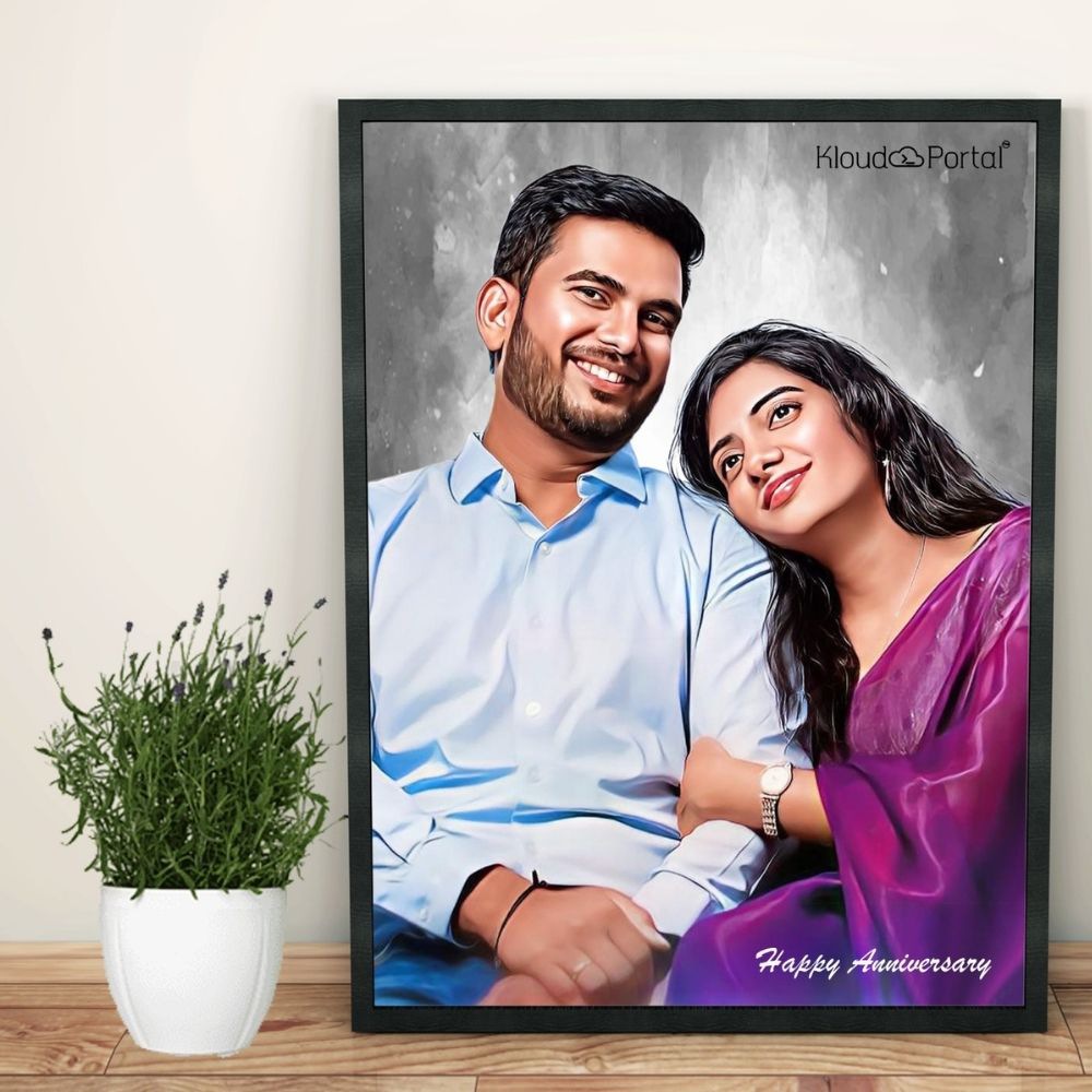 Couple painting - Desk frame