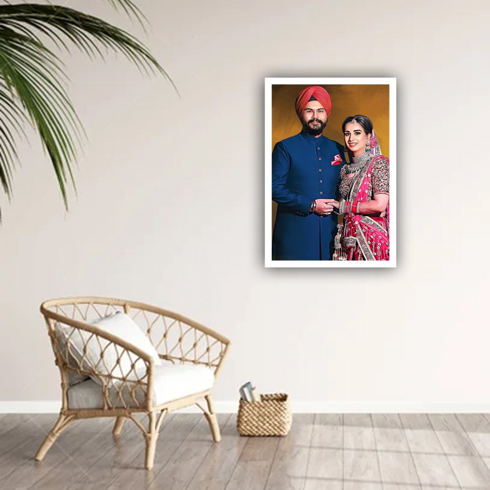 Couple Painting Art Photo Frame