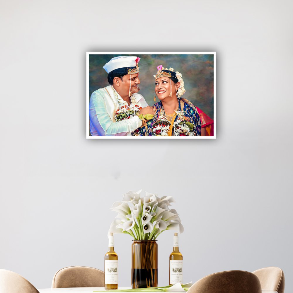 Couple Painting Art Photo Frame