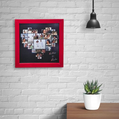 Love Heart Collage Photo Frame 12x12