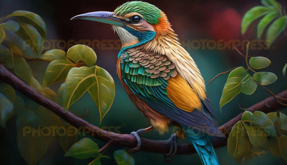 Rainbow Feathers in the Forest Art